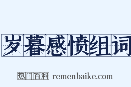 岁暮感愤组词是什么意思的图片